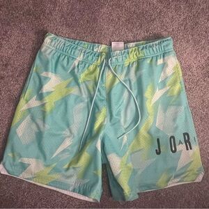 Air Jordan/ Nike Aqua and Lime Mens XL Shorts